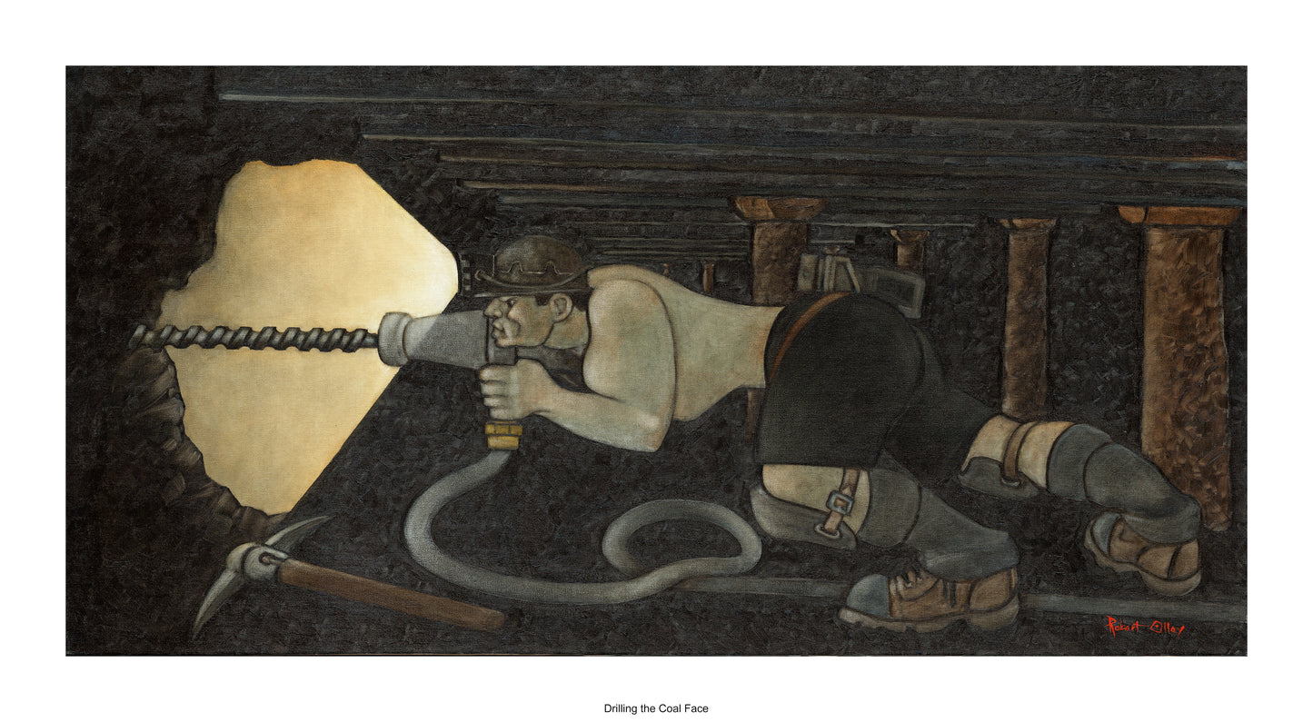 Coal Mining Print - Drilling The Coal Face