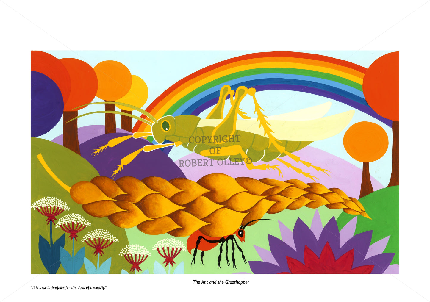 Aesop's Fables print - The Ant And The Grasshopper