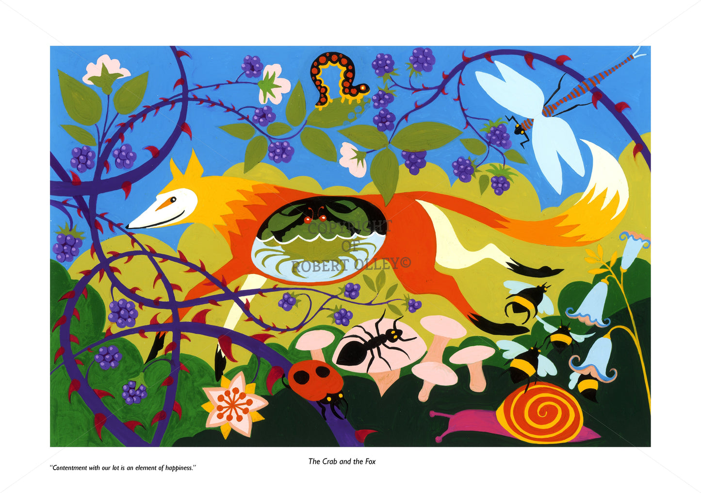 Aesop's Fables print - The Crab And The Fox