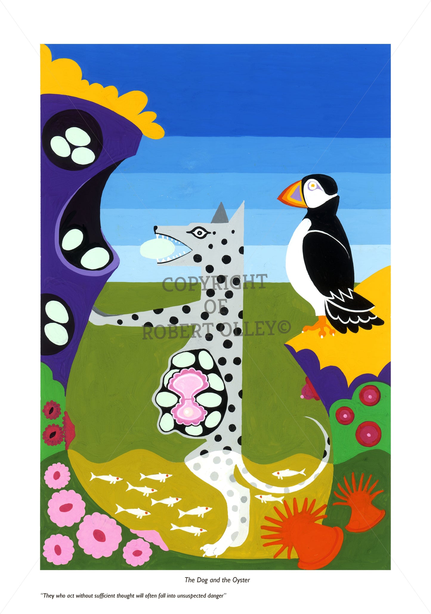 Aesop's Fables print - The Dog And The Oyster