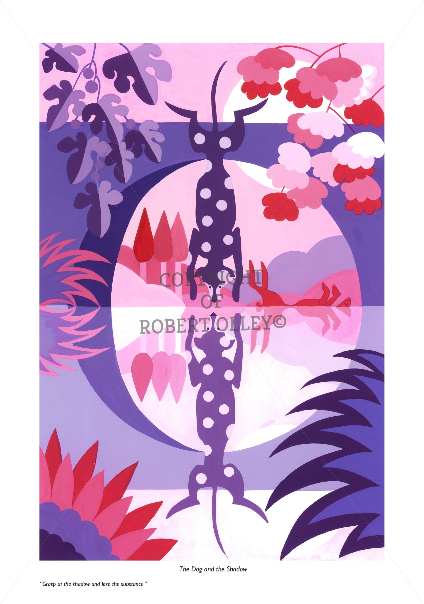 Aesop's Fables print - The Dog And The Shadow