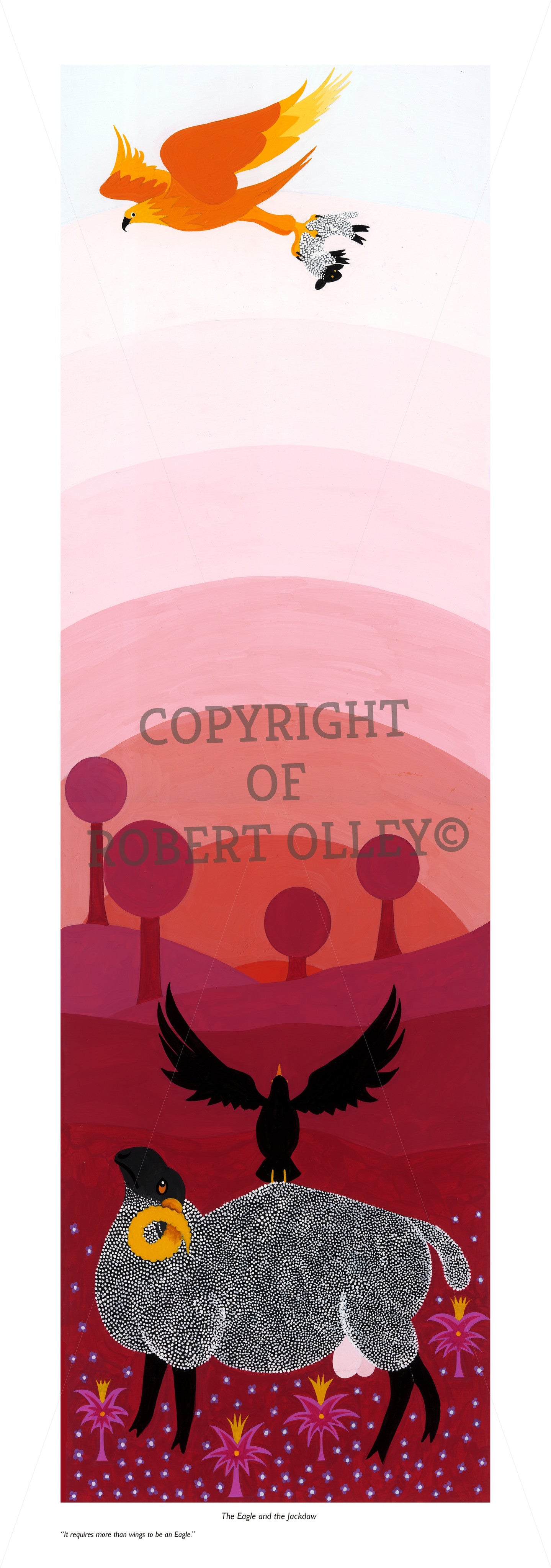 Aesop's Fables print - The Eagle And The Jackdaw