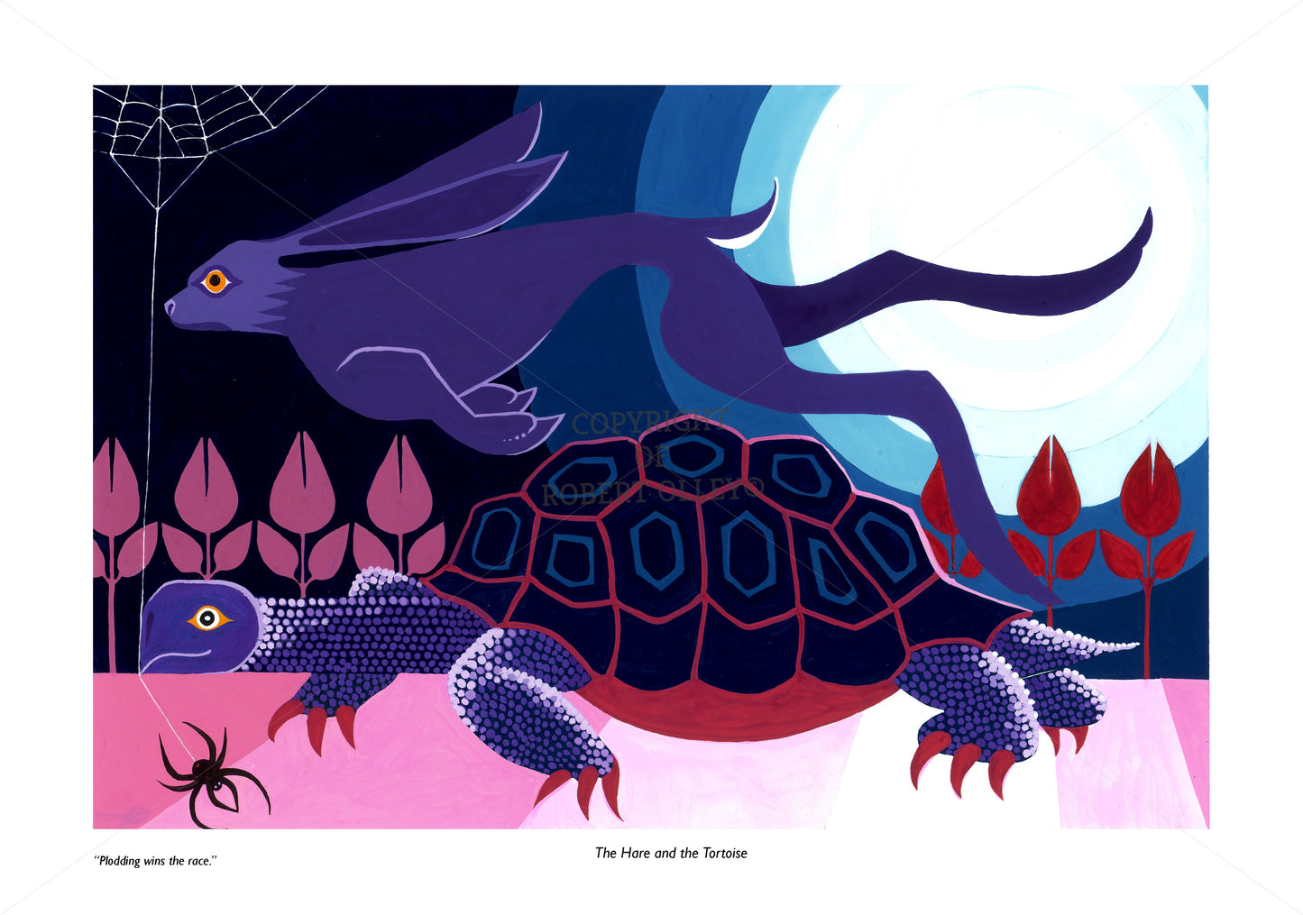 Aesop's Fables print - The Tortoise and The Hare