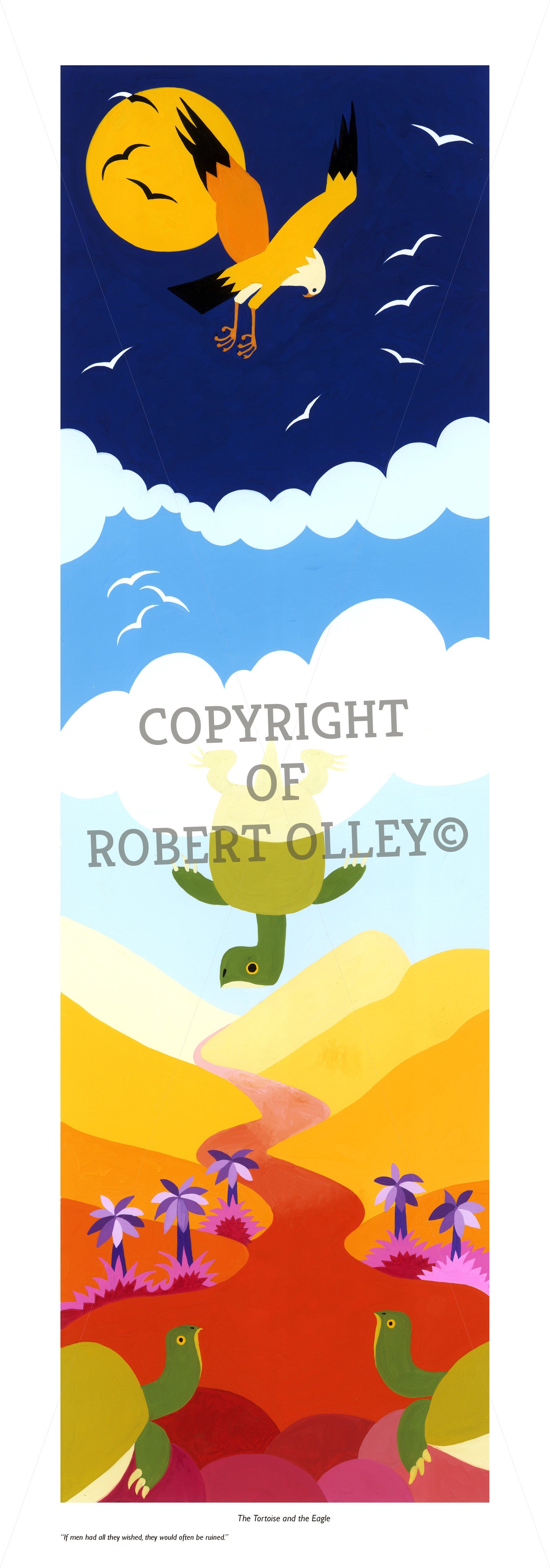 Aesop's Fables print - The Tortoise And The Eagle