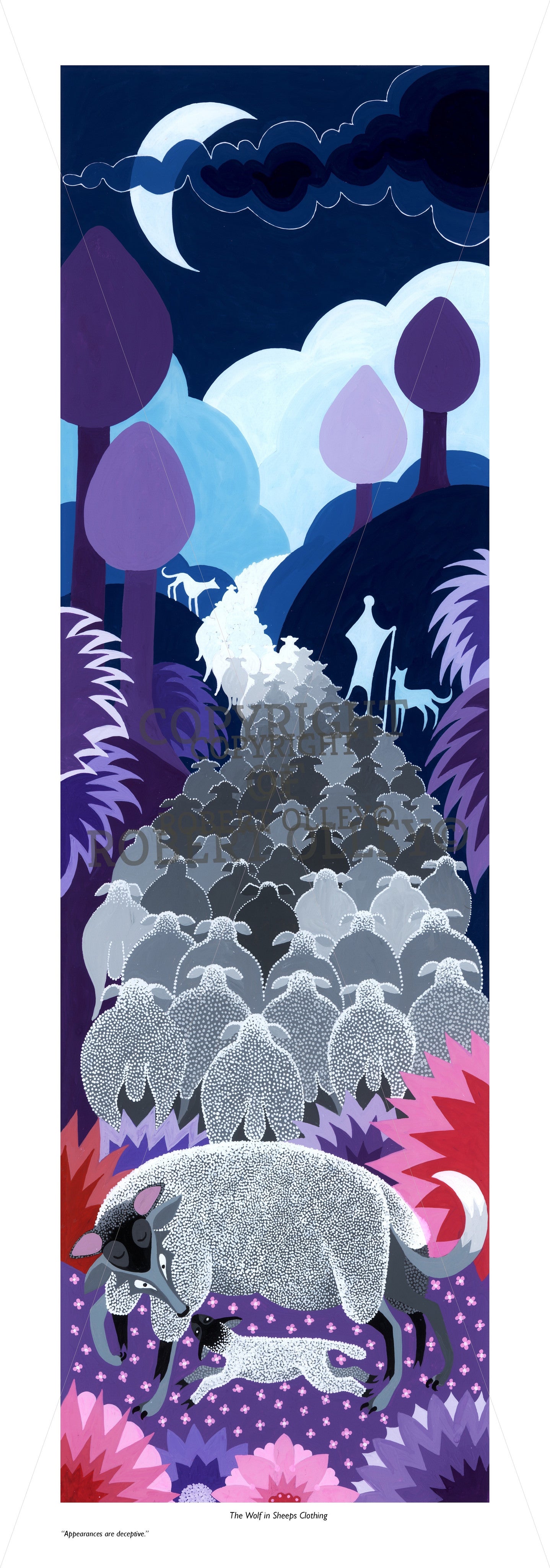 Aesop's Fables print - The Wolf In Sheep's Clothing