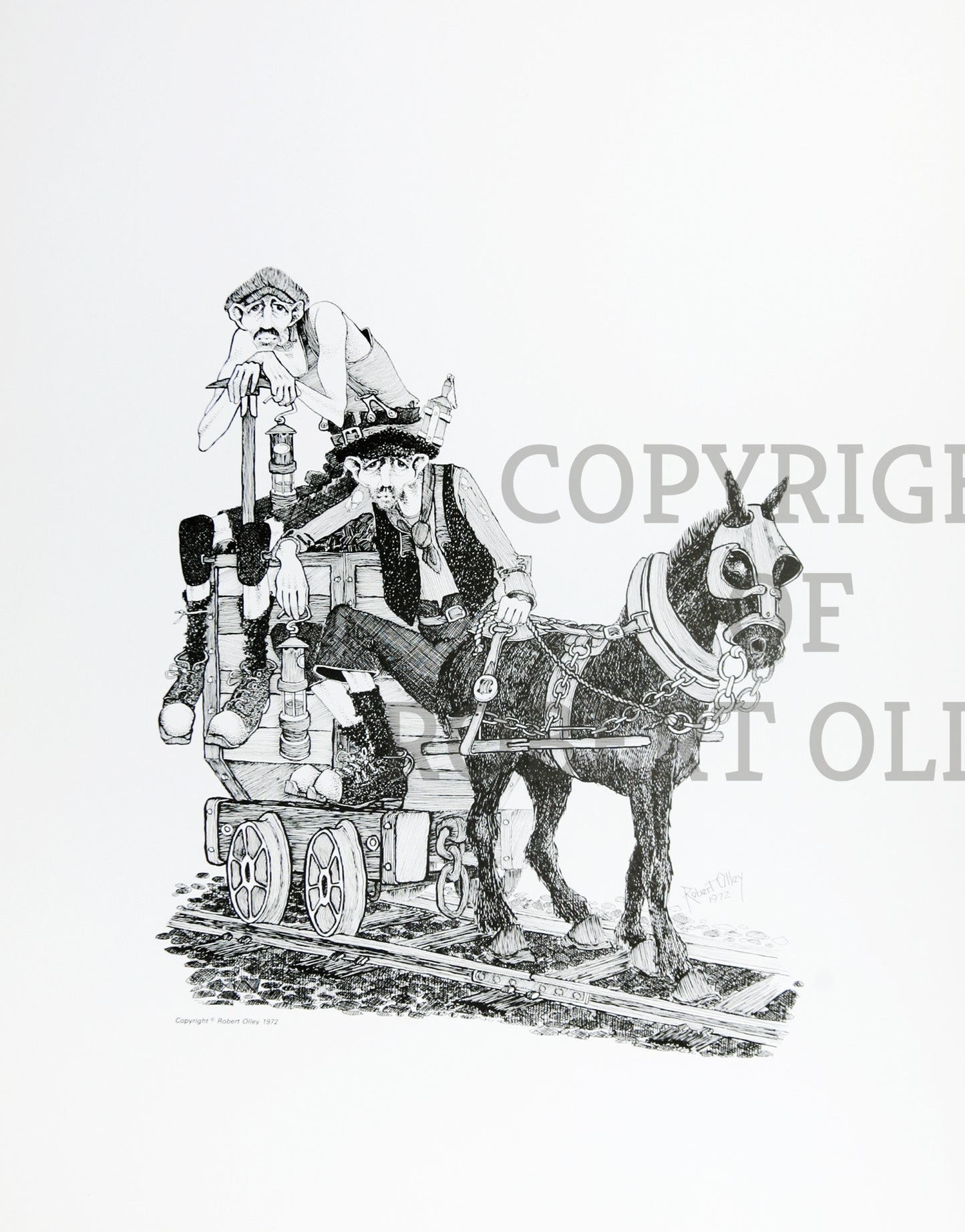 Coal Mining Prints - Going Outbye