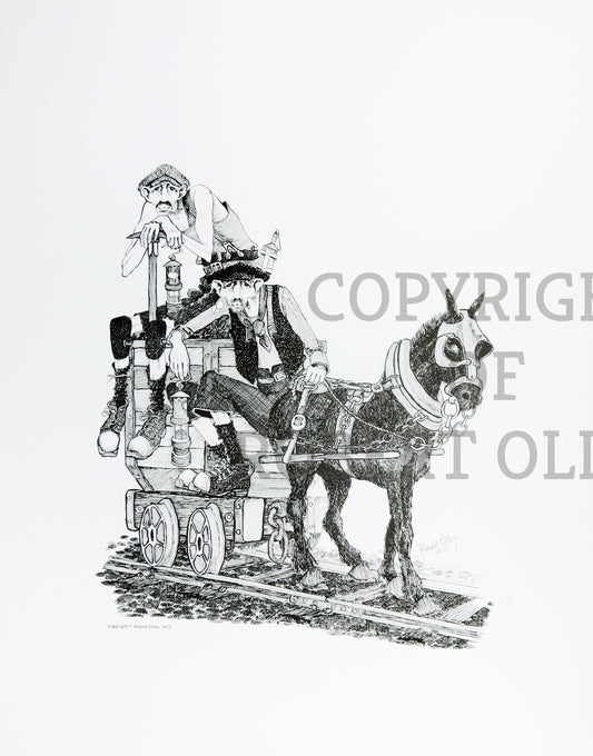 Coal Mining Prints - Going Outbye
