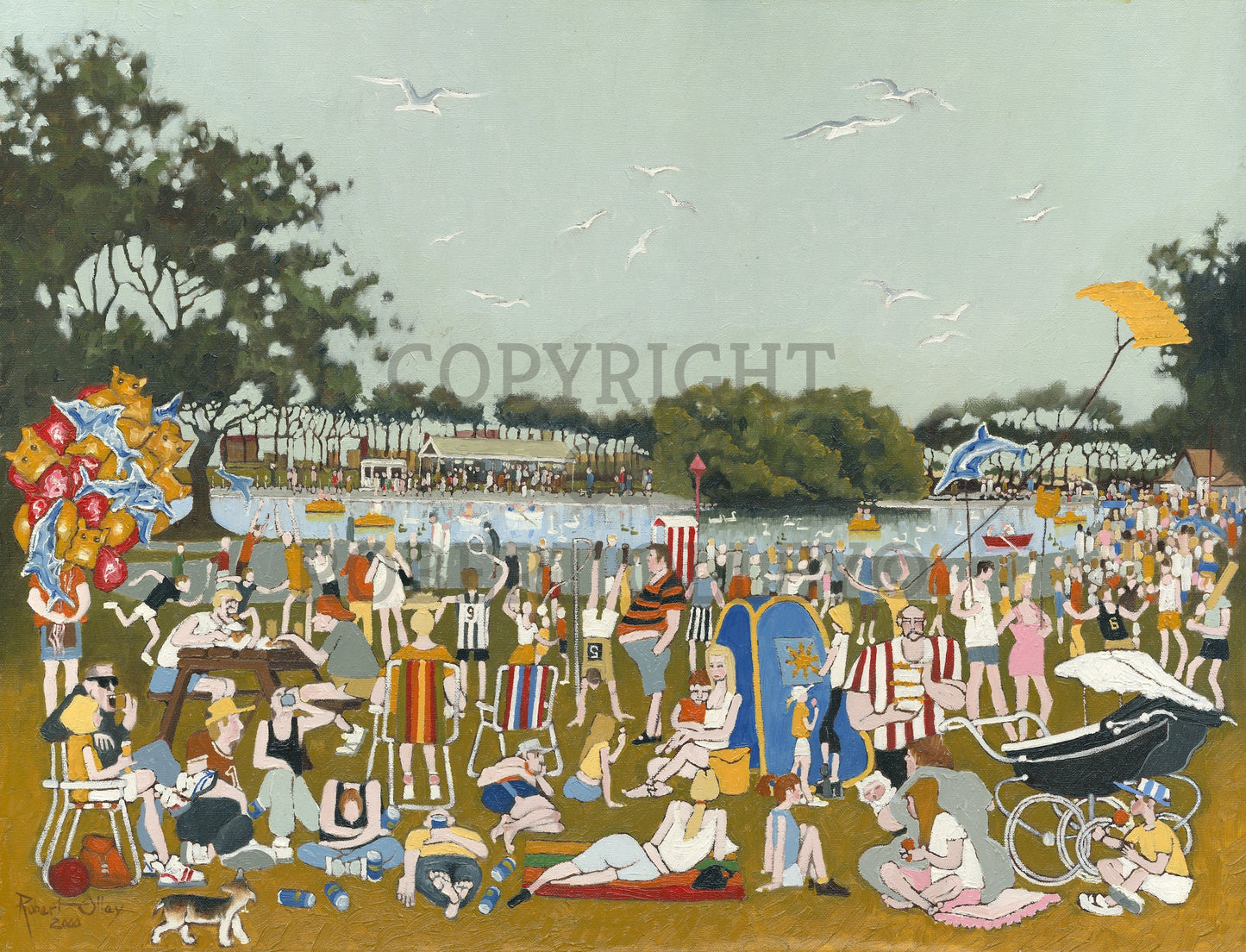 North East Art Prints - Bank Holiday, Marine Park South Shields
