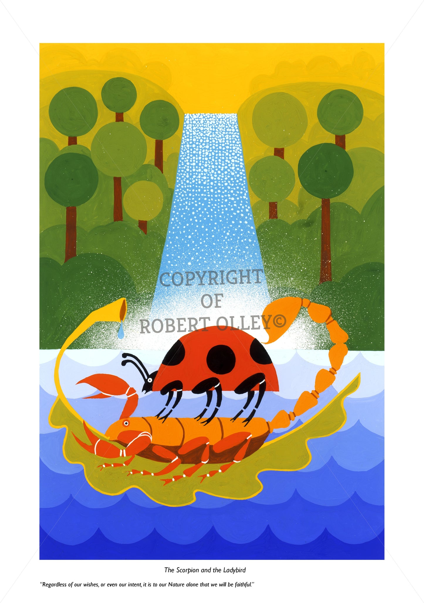 Aesop's Fables print - The Scorpion And The Ladybird